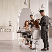 Givoria White Salon Mirror Stand