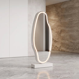 Glasandy White LED Salon Mirror Stand