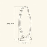 Glasandy White LED Salon Mirror Stand