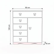 Gremy Kids Chest of Drawers with Bear Handles