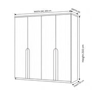 Gurmovy 4 Door Wooden Wardrobe