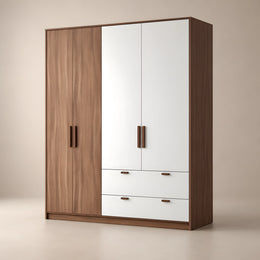Haglona 4 Door Wooden Wardrobe