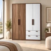 Haglona 4 Door Wooden Wardrobe