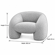 Hankeyo Blue Upholstered Accent Chair