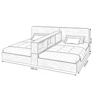 Harmelono Kids Twin Bed with Central Divider Shelf