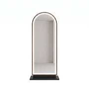 Helmnry Brown LED Salon Mirror Stand