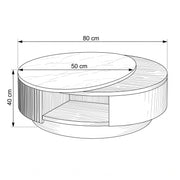 Heshro White Marble Storage Coffee Table