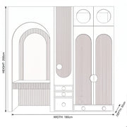 Holarch Kids Wardrobe with Study Area