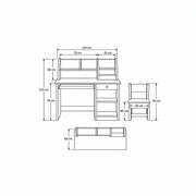 Homkona Pink Kids Study Desk with Chair illustrated size reference showing 110 cm wide, 60 cm deep and 110 cm high.