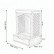 Ishani Premium Wooden Finish Pooja Mandir