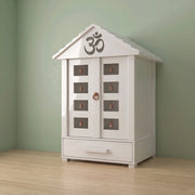 Ishvara Premium White Pooja Mandir with Bell