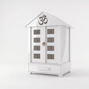 Ishvara Premium White Pooja Mandir with Bell