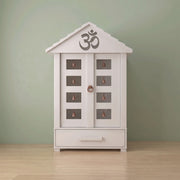 Ishvara Premium White Pooja Mandir with Bell