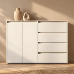 Jeemolina White 2 Door Storage Cabinet