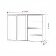 Jeemolina White 2 Door Storage Cabinet