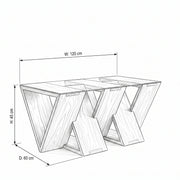 Jointora Modern Wooden Glass Top Coffee Table