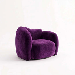 Alternate view of Kaitora Purple Modern Pedicure Chair, showing plush padded seat in a clean, contemporary salon setting.
