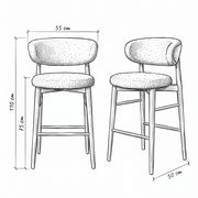Kapsino Upholstered Bar Stool with Wooden Frame