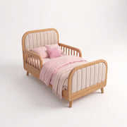 Kersho Oak Kids Toddler Bed with Safety Rails