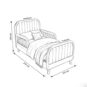 Kersho Kids Toddler Bed with Safety Rails