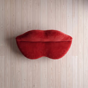 Kissy Red Velvet Modern 2-Seater Sofa