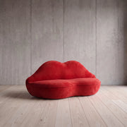 Kissy Red Velvet Modern 2-Seater Sofa