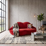Kissy Red Velvet Modern 2-Seater Sofa