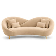 Koshlora Beige Curved 3 Seater Sofa