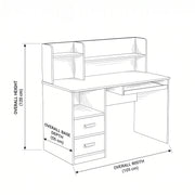 Kutisy Kids Study Desk with Storage Shelves & Drawers