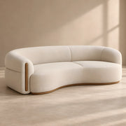 Laisori Beige Curved 3 Seater Sofa