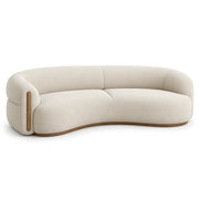 Laisori Beige Curved 3 Seater Sofa