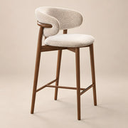 Lakolini Bar Stool with Curved Backrest
