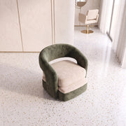 Lamory Green & Cream Modern Manicure Chair