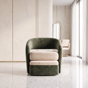 Lamory Green & Cream Modern Manicure Chair