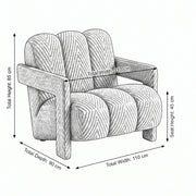 Lampy Brown Patterned Pedicure Chair