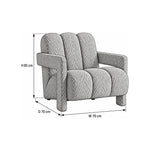 Lampy Warm Greige Pedicure Chair dimension guide showing 70 cm wide, 70 cm deep, and 85 cm high for salon layout planning.