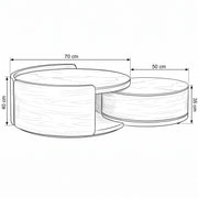 Latirosna Round White Marble Coffee Table Set
