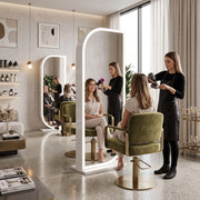 Leafaly White Salon Mirror Stand