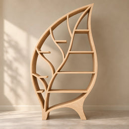 Leafora Leaf-Shaped Wooden Bookshelf
