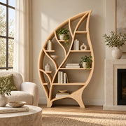 Leafora Leaf-Shaped Wooden Bookshelf