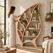 Leafora Leaf-Shaped Wooden Bookshelf