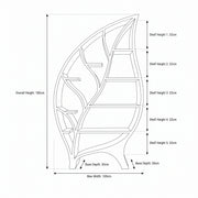 Leafora Leaf-Shaped Wooden Bookshelf