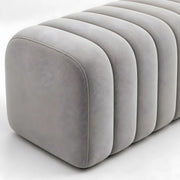 Leechory Grey Upholstered Accent Bench