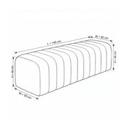 Leechory Grey Upholstered Accent Bench