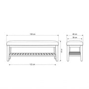 lemovy Cream Upholstered Bench