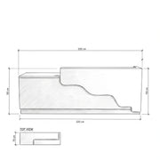 Lexmino White Modern Salon Reception Desk