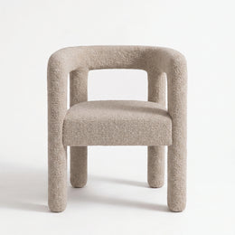 Liara Premium Beige Bouclé Manicure Chair