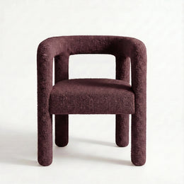 Liara Premium Burgundy Bouclé Manicure Chair