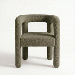 Liara Premium Olive Taupe Bouclé Manicure Chair