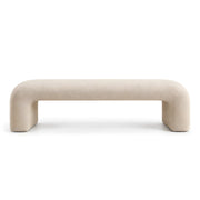 Lillypora Beige Bouclé Bench